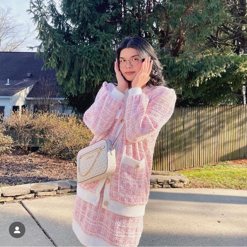 Pink knit set handmade